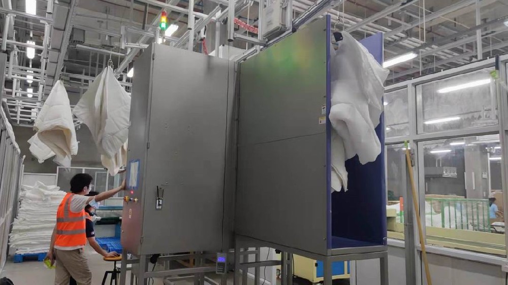 吊挂纺织品自动检针机